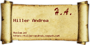 Hiller Andrea névjegykártya