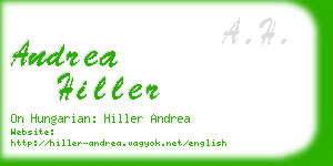 andrea hiller business card